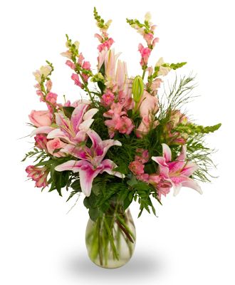 Pink and White Vase Arrangement