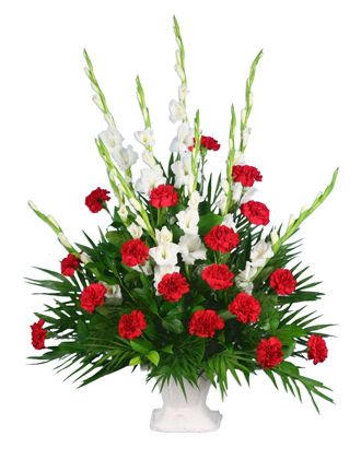 Red and White Floor Basket