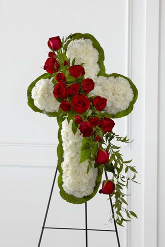 Floral Cross Easel
